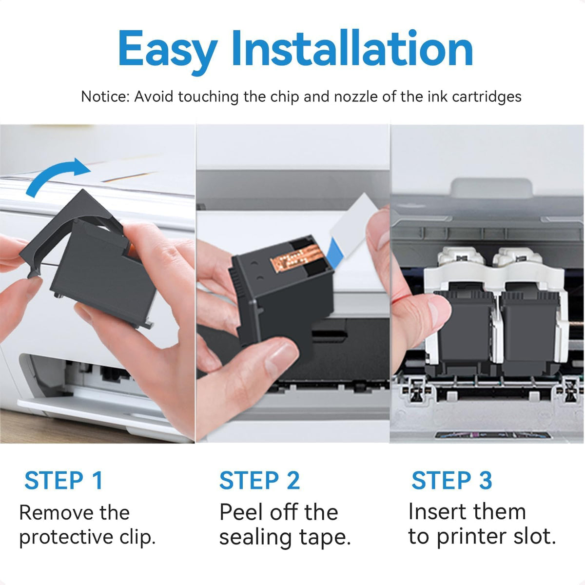 67XL Ink Cartridges Black Color Combo Pack Compatible for HP Ink 67 HP67XL Compatible for DeskJet 2855e 2755e 2700 2700e 2800e 4155e 4255e 2734e Envy 6055e 6000 Printer, 2026 Latest Chip