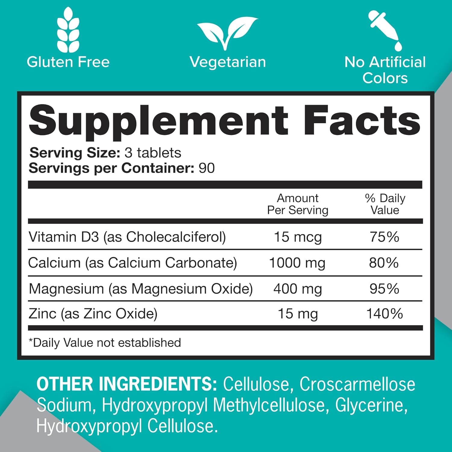 Qunol Calcium Magnesium Zinc 3-in-1 Tablet, Immune System Support, 270ct | Support Nerve, Bone & Muscle Health, Cognitive Performance, Healthy Stress Response, Restful Sleep; Vegetarian, Gluten-Free