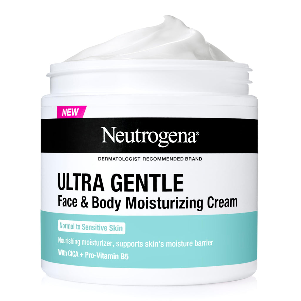 Buy now Neutrogena Ultra Gentle Face & Body Moisturizing Cream, Nourishing Face & Body Lotion Moisturizer for Normal to Sensitive Skin Leaves Skin Feeling Smooth & Healthy, Fragrance Free, 11 oz at indiglob india