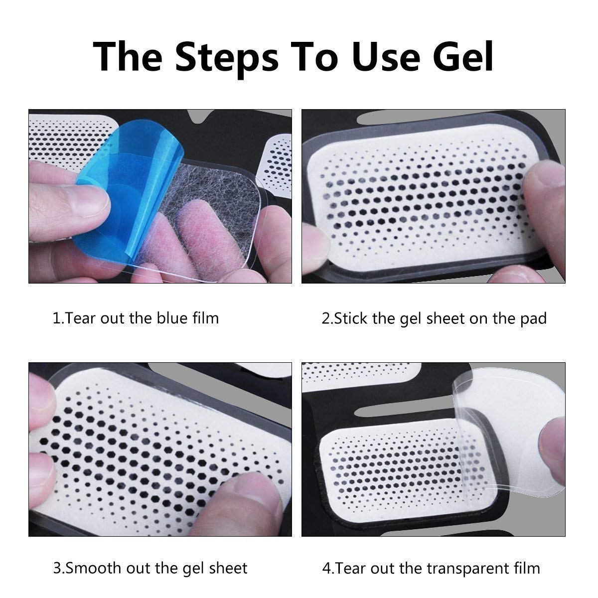 Buy now 50 Pcs/25 Packs Pads Abs Trainer Replacement Gel Sheet for Abdominal Muscle Trainer, Accessory for Ab Workout Toning Belt. at indiglob india