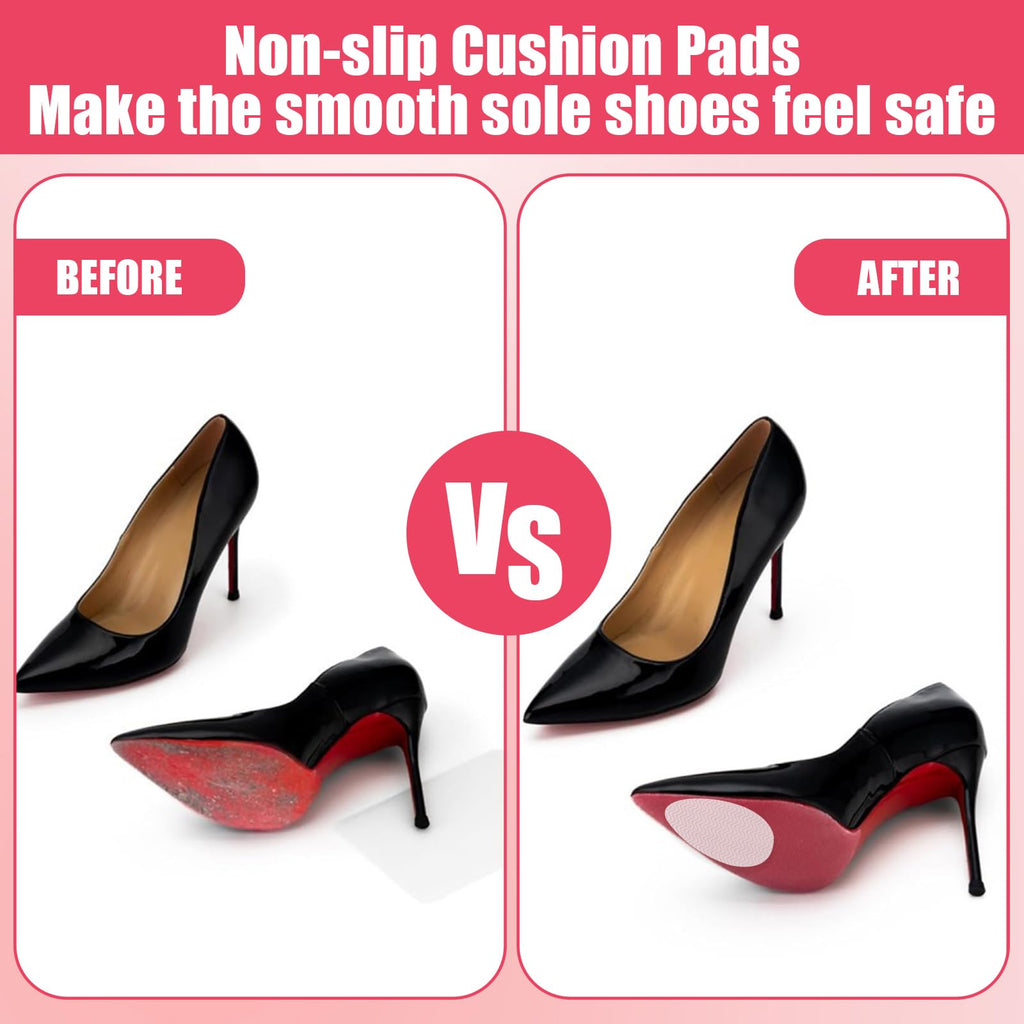 8Pcs Non Slip Shoe Pads, Invisible Shoe Sole Protector to Prevent Skid