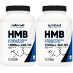 Nutricost HMB (Beta-Hydroxy Beta-Methylbutyrate) 1000mg, 120 Capsules | 500mg Per Capsule, 60 Servings - Gluten Free and GMO-Free