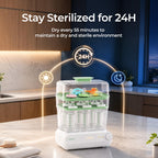 Momcozy 3-Layers Large Capacity Bottle Sterilizer and Dryer, Pump Part Mode