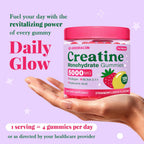 Creatine for Women, Creatine Monohydrate Gummies with Collagen, Vitamin D3 & Calcium for Muscle Support & Energy, Flavored Sugar Free Creatine Gummies Post & Pre Workout Supplements for Women, 120 Ct