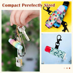 Buy now Sureio 10 Pack Lip Balm Holder Keychain Compact Clip On lipstick Lip Gloss Holder Keychain Elastic lipstick Sleeve Clip (Floral Style) at indiglob india