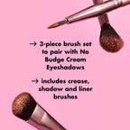 Buy now e.l.f. No Budge Brush Trio, 3-Piece Eyeshadow Brush Set For Applying & Blending Color, Use With The No Budge Cream Eyeshadows, Vegan & Cruelty-Free at indiglob india