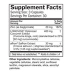 BRAINMD Dr Amen Happy Saffron Plus - 90 Capsules - with Saffron Flower Extract, Curcumin & Zinc - Vegan, Gluten Free - 30 Servings | 30 Servings