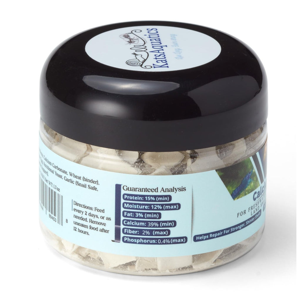 Calcium + Protein, for Strong Shells, Healthy Molts, 100% Natural, Does Not Dissolve in Water, Fast Sinking for Aquatic Shrimp, Snails, Plecos and More! Biologist Made in USA