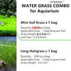 Buy now Aquarium Plant S.e,e,ds. not Fish Tank Aritificial Plastic Plant,10gram Mini-Leaf+8grame Long Hair Grass Fresh Water Carpet Decor at indiglob india