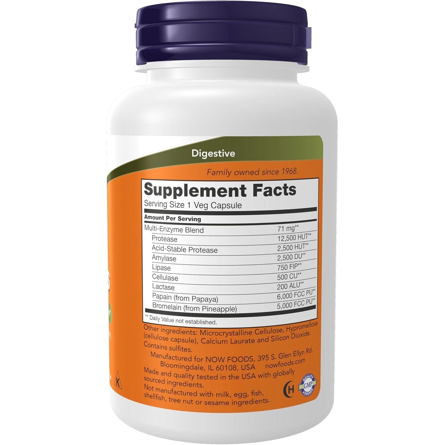 Buy now NOW Foods Supplements, Plant Enzymes with Lactase, Protease, Papain and Bromelain, 120 Veg Capsules at indiglob india