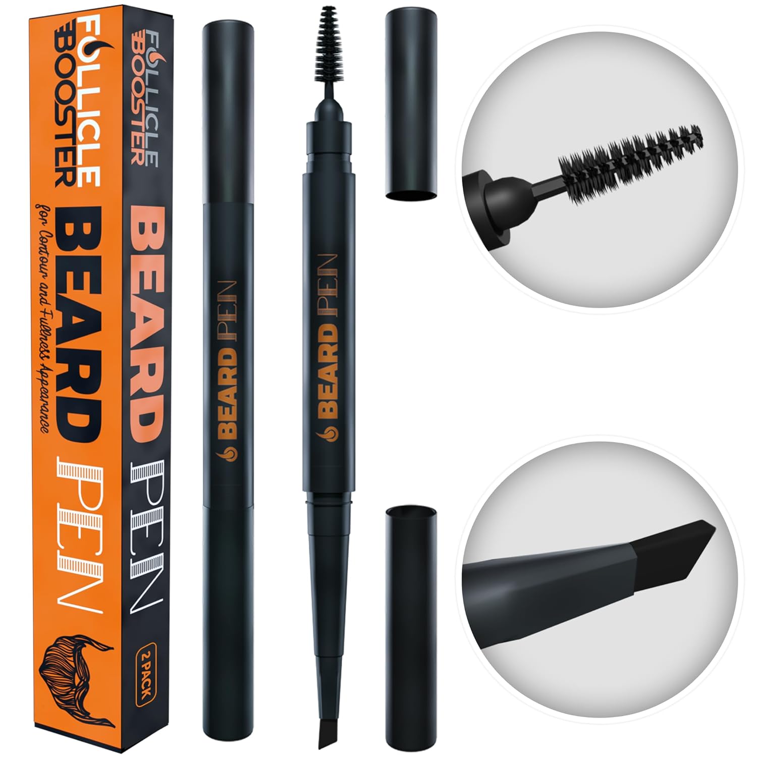 Buy now Beard Pen Filler for Men - Barber Styling Grooming Pencil - Waterproof Proof, Sweat Proof, Long Lasting Solution with Natural Finish - Cover Beard and Scalp Patches in Seconds - Dark Brown 1 Pack 1 Count (Pack of 2) Deep Dark Brown at indiglob india