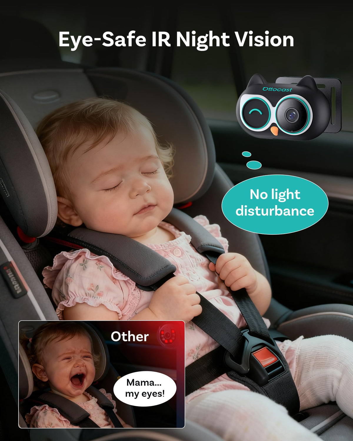 OTTOCAST Baby Car Camera 2026,Wireless CarPlay Adapter (No Android Support)