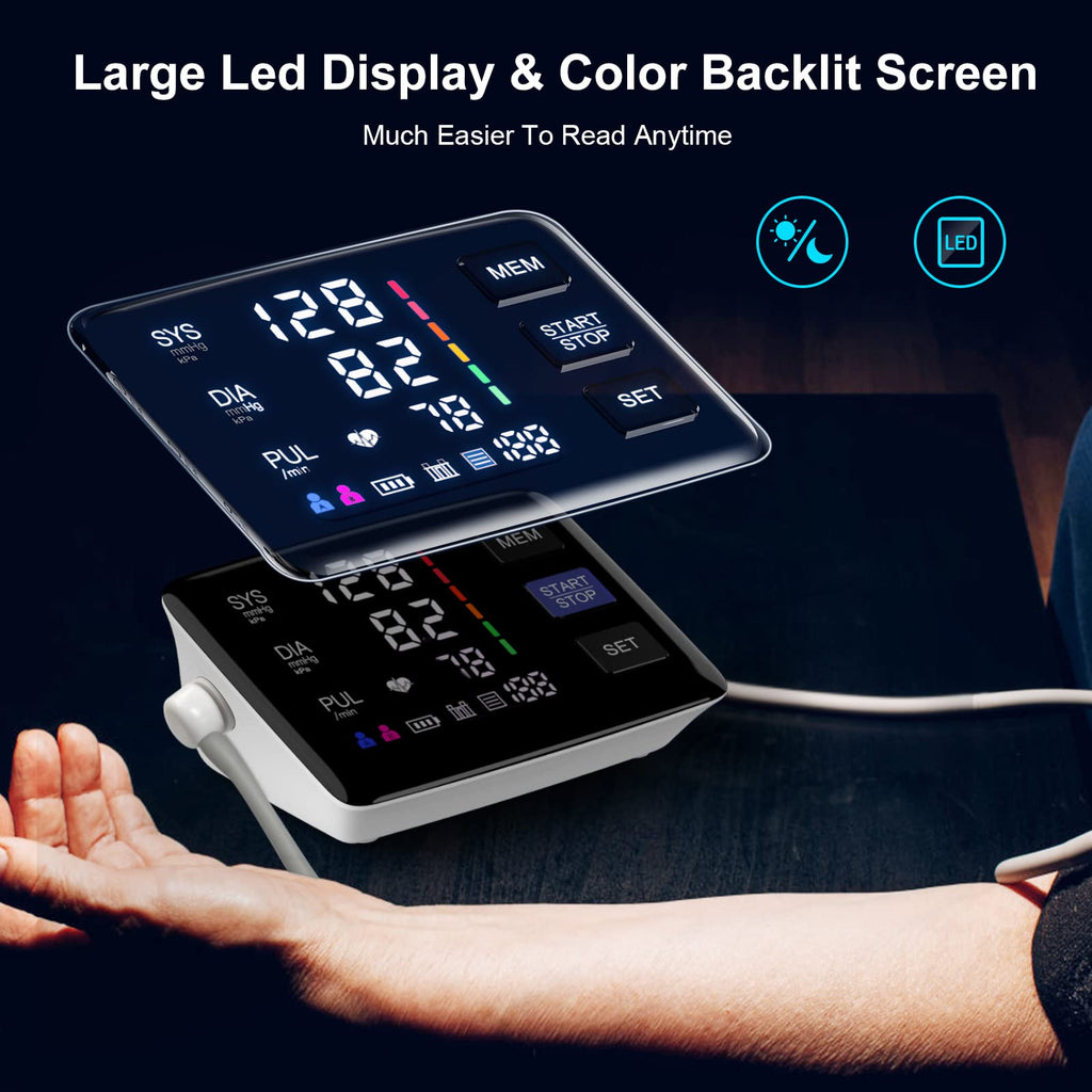 Blood Pressure Monitor, 9-17'' & 13-21'' Extra Large Blood Pressure Cuff