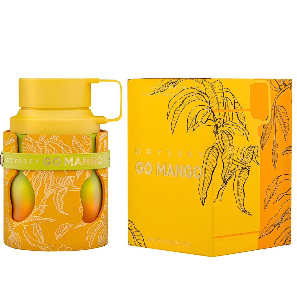 Armaf Odyssey Go Mango Tropical Collection – Fruity, Woody, Amber, Vanilla – Eau de Parfum Spray Long-Lasting Fragrance for Unisex, 3.4 Ounce / 100 ml