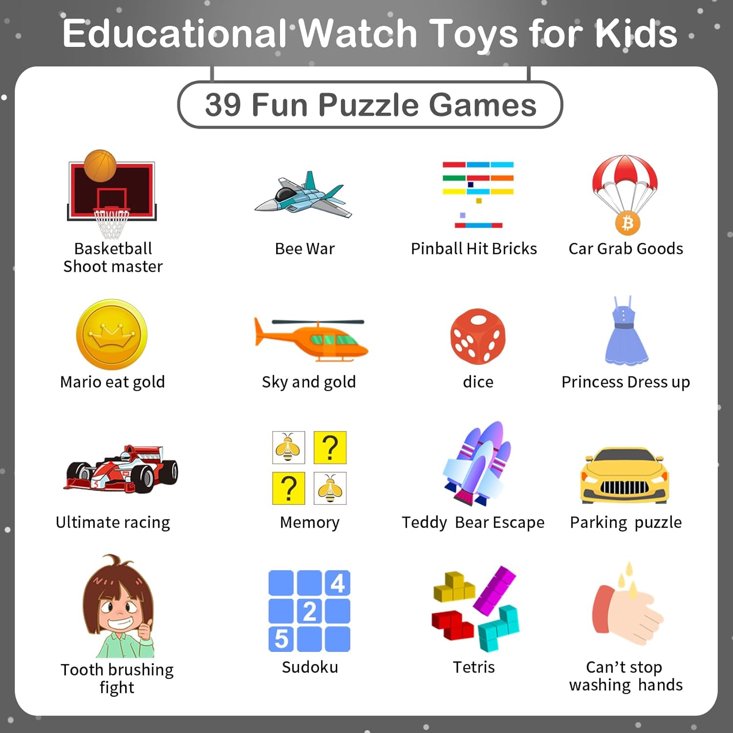 Buy now Phyulls Smart Watch for Kids, Smart Watch Toys with 39 Games Camera Video Recorder Music Alarm Calculator Calendar Flashlight Stopwatch Pedometer Gift Toys for 3-12 Years Old Boys and Girls (Black) at indiglob india