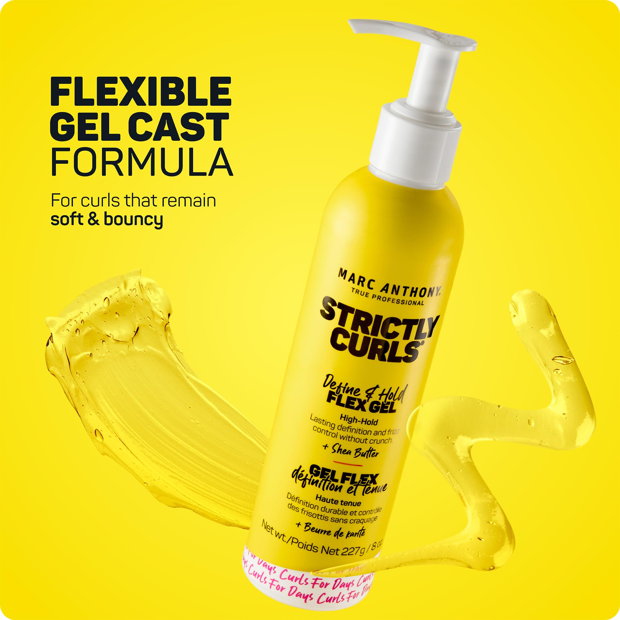 Marc Anthony Hair Styling Gel for Curly Hair,Strictly Curls-Long Lasting Strong Hold Curl Defining-Hair Gel for Medium&Coarse Curls-Added Shine&No Flaking-Hair Products Reduces Frizz,(Pack of 2)