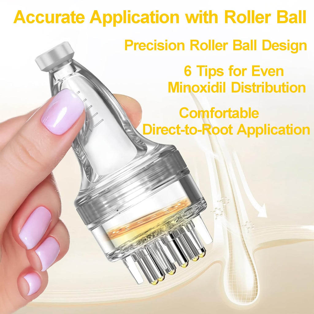 Angel Kiss Minoxidil Applicator, Hair Oil Applicator, Scalp Applicator Tool | Oil Dispenser for Hair: Fast Efficient Delivery to Hair Roots, Messy-Free, Waste-Free, Scalp Massage Compact Minoxidil Bottle