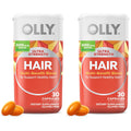 OLLY Ultra Strength Hair Softgels,Supports Hair Health,Biotin,Keratin,Vitamin D,B12,Hair-Supplement,30 Day Supply - (Packaging May Vary),30 Count (Pack of 2)