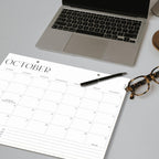Aesthetic 2026-2027 Desk Calendar - Runs From June 2026 Until December 2027