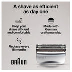 Braun Series 7 70S Electric Shaver Head Replacement Cassette – Silver | Foil and cutter set, fits select electric models, designed for a closer shave