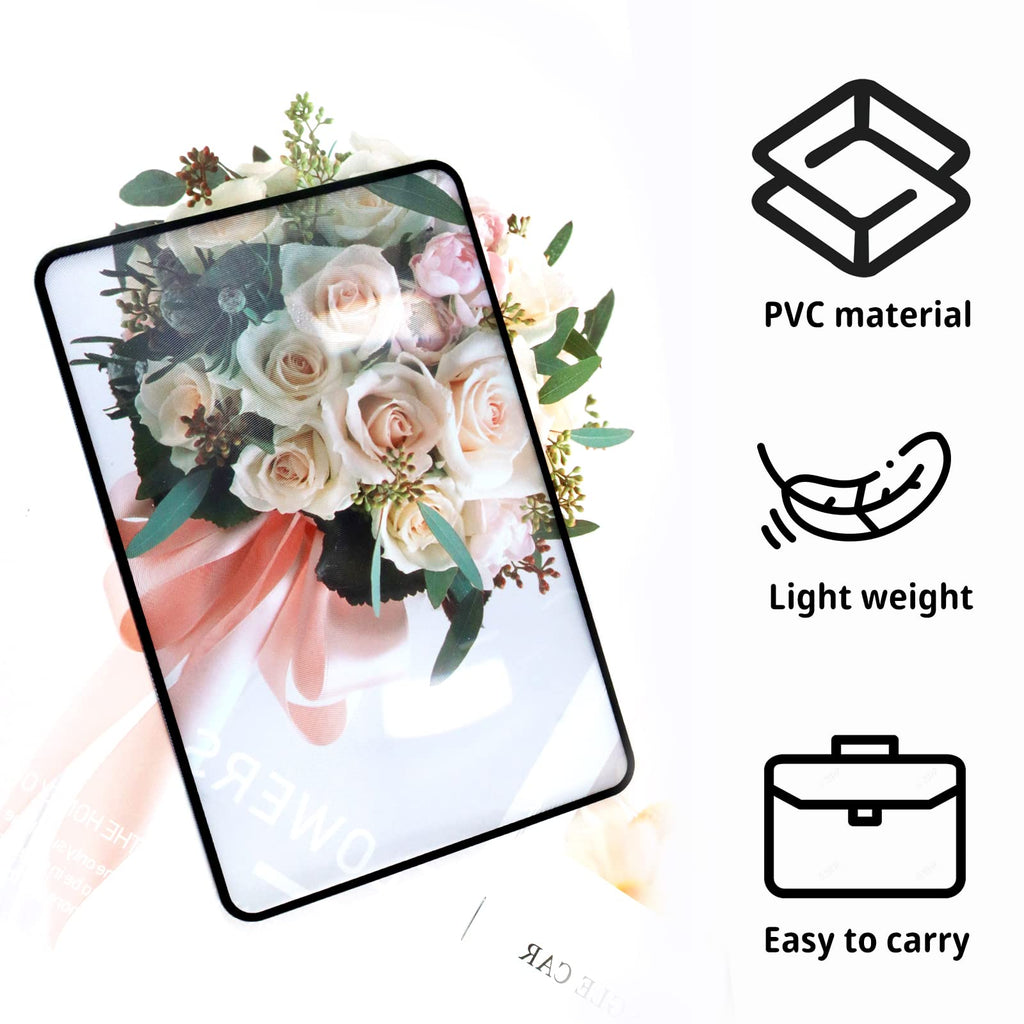 4Pcs Page Magnifying Sheet 3X Lightweight Optical Plastic Fresnel Lens Bookmark Flat Magnifier for the Elderly and People with Low Vision Reading Small Prints, Maps and Books