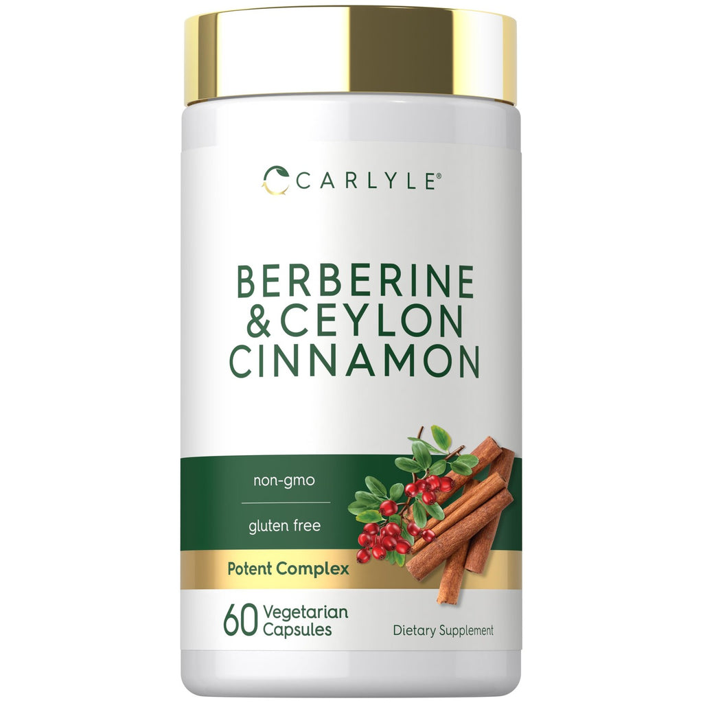 Carlyle Berberine with Ceylon Cinnamon | 60 Capsules | Vegetarian, Non-GMO, Gluten Free