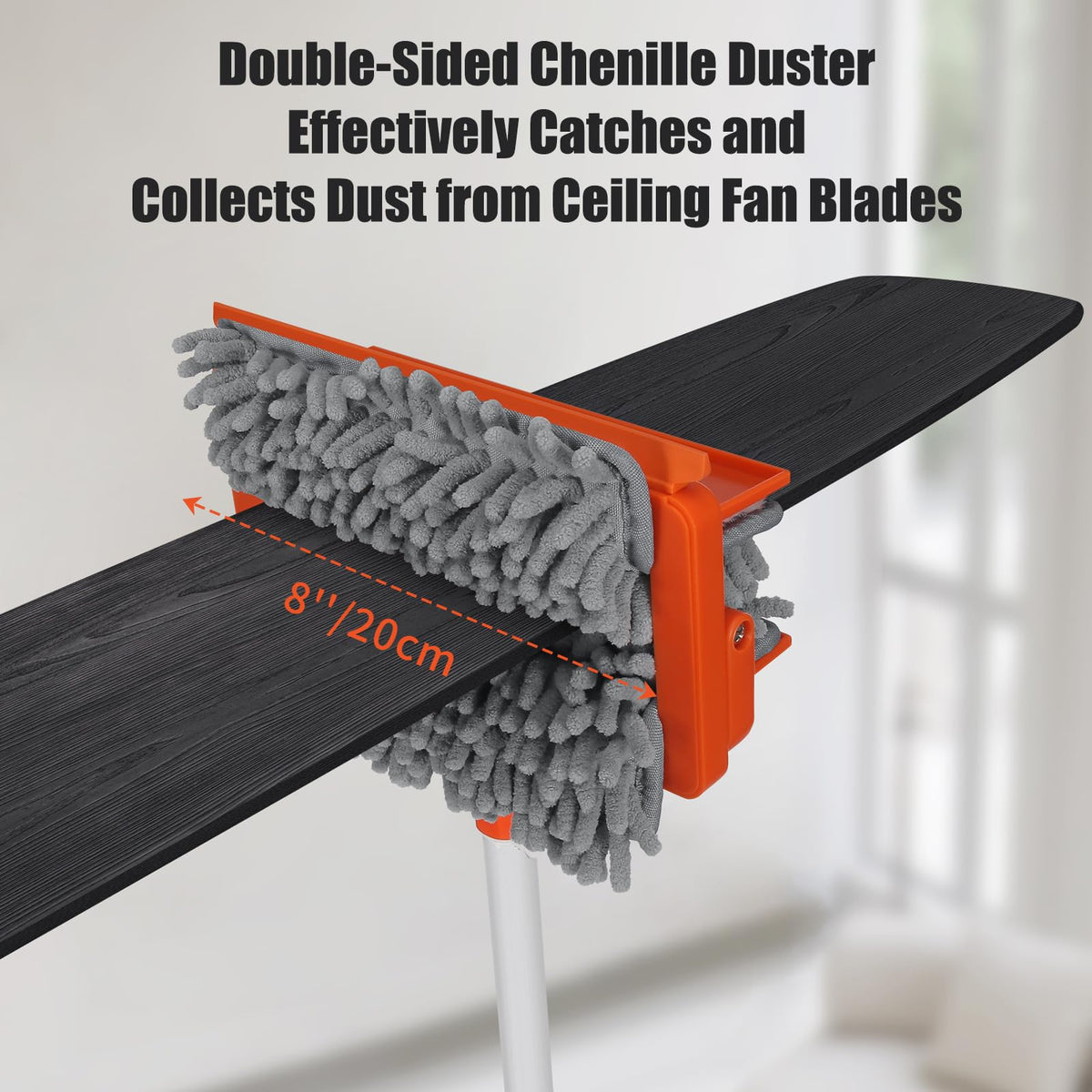Qaestfy Ceiling Fan Blade Cleaner Duster with Extension Pole