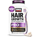 Force Factor Hair Growth Accelerator Pro with Clinically Studied Lustriva | Biotin, Keratin, Saw Palmetto & Hair Growth Vitamins, Hair Growth Supplement for Women, Results in 3 Weeks, 90 Capsules