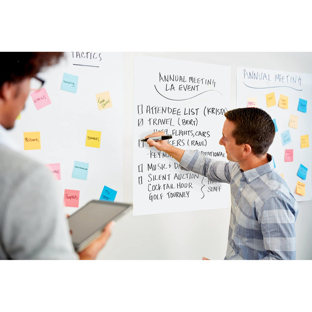 3M Post-it Easel Pad, 20 x 23 in, White, 2 Pack, Command Strips included