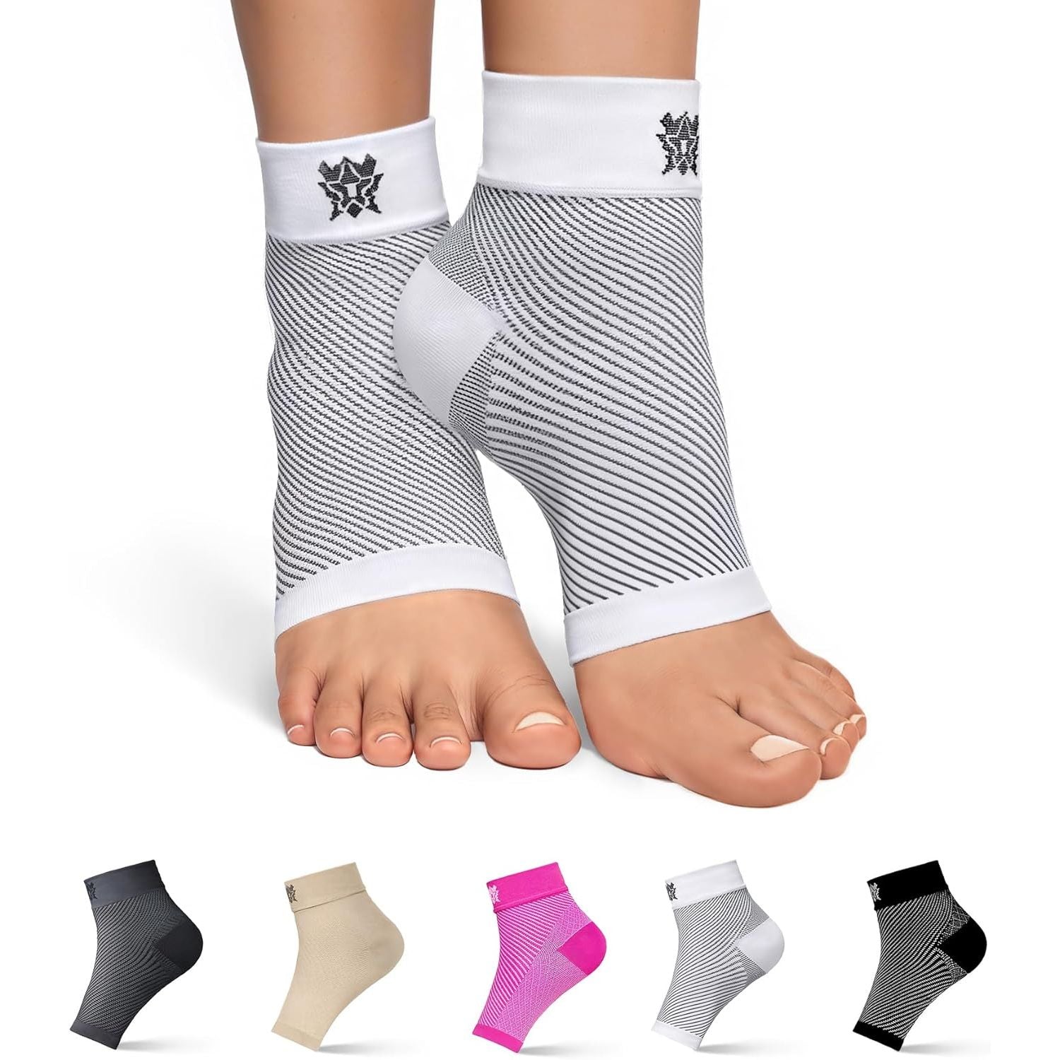 Buy now Bitly Plantar Fasciitis Compression Socks for Women & Men - Best Ankle Compression Sleeve, Nano Brace for Everyday Use - Provides Arch Support & Heel Pain Relief (Black, Medium) Small White at indiglob india