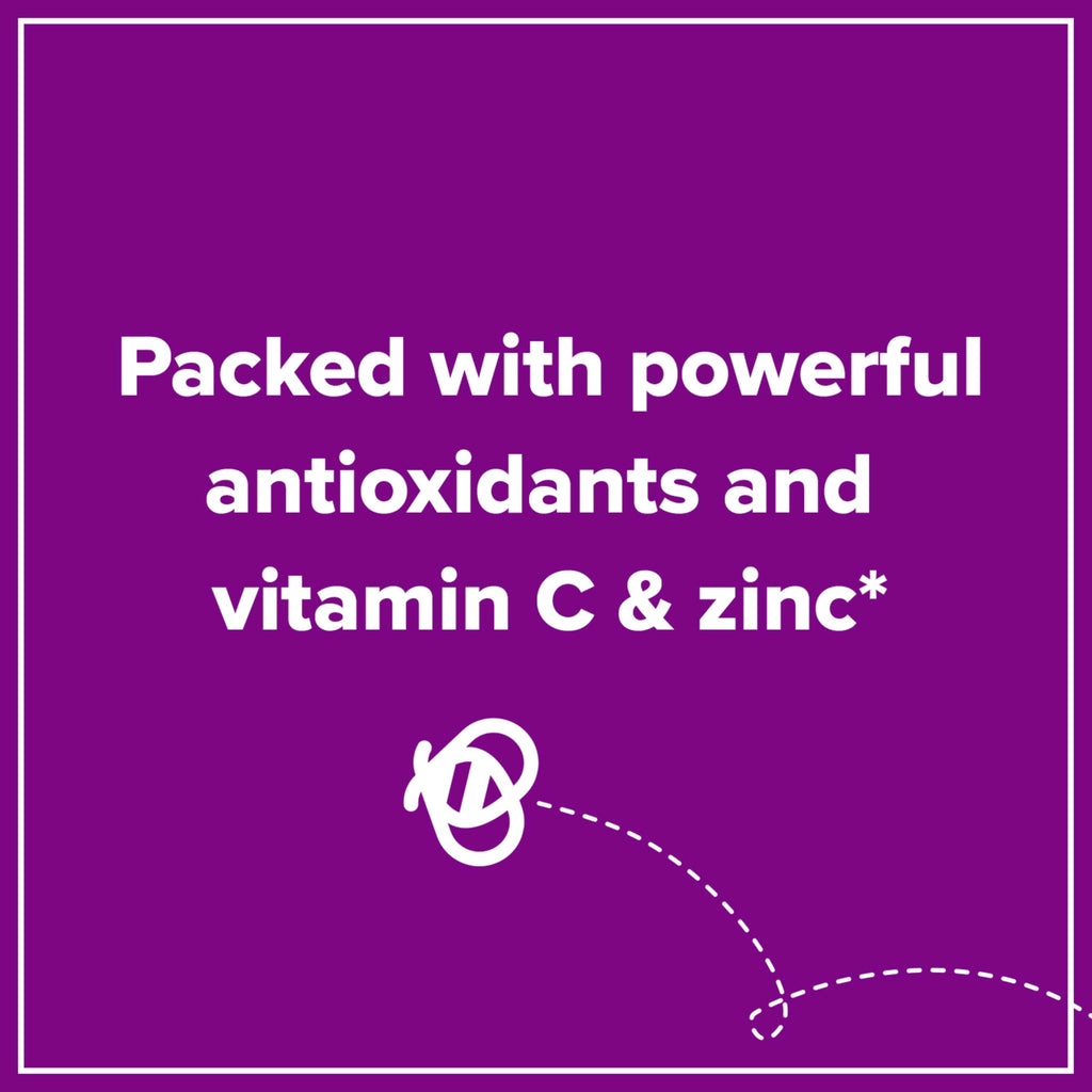Zarbee's Adult Daily Immune Support Liquid, Vitamin C & Zinc, 8 fl oz | For Adults & Kids Ages 12+ Years, High Concentrate Liquid, Black Elderberry Flavor, For Daytime Use