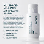 Prequel Skin Multi Acid Milk Peel - Glycolic Lactic AHA Exfoliant 7.6oz | Face Peel, Glycolic Acid, Lactic Acid for Face, AHA Peel with Enzymes, Hydrating Liquid Exfoliant for Sensitive Skin Texture