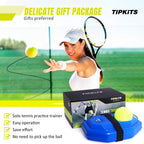 Buy now Tennis Trainer Rebound Ball with Strong Non-slip Mat, Portable Solo Tennis Training Equipment for Kids/Adults, 6 Cords & 2 Balls for Replacement at indiglob india