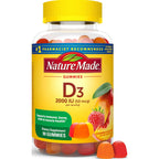 Nature Made Vitamin D3 2000 IU Per Serving Gummies,Bone,Teeth,Muscle and Immune Health Support,75 Day Supply,150 Vitamin D Gummies for Adults,(Pack of 2)