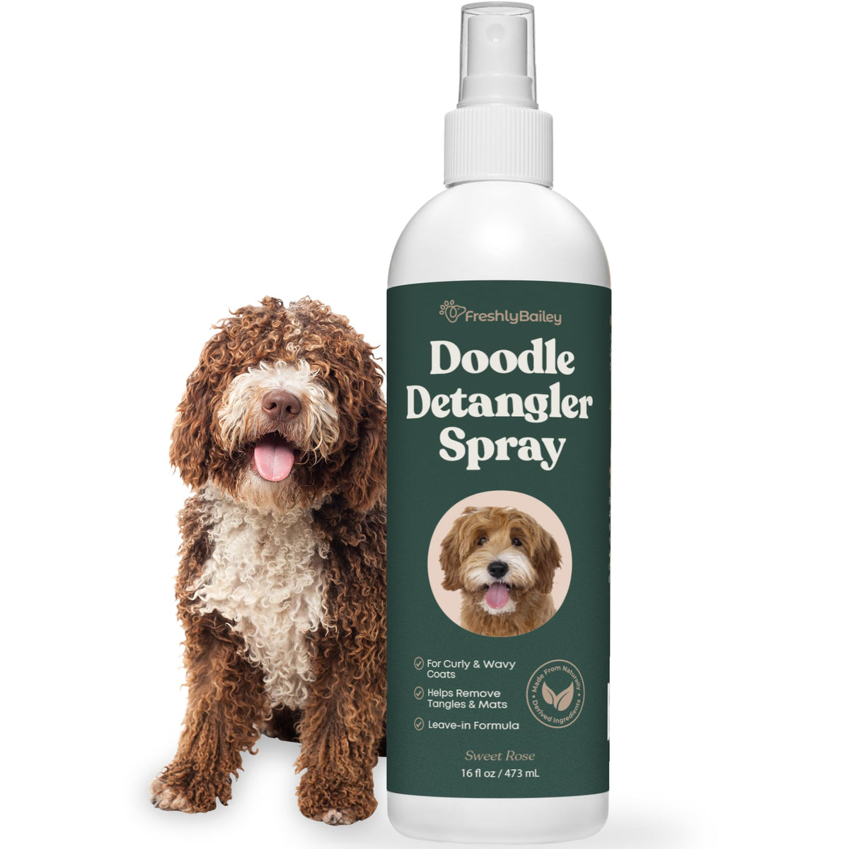 Doodle Detangler Spray - Dog Detangling Spray for Curly Coats