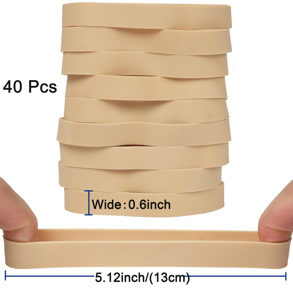 Rubber Bands 40 Pcs Size#105 Large Big Wide Heavy Duty Elastic Rubber Band