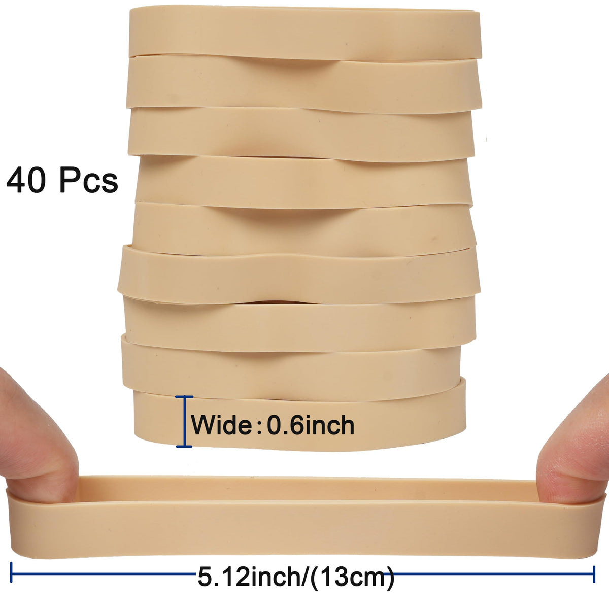 Rubber Bands 40 Pcs Size#105 Large Big Wide Heavy Duty Elastic Rubber Band