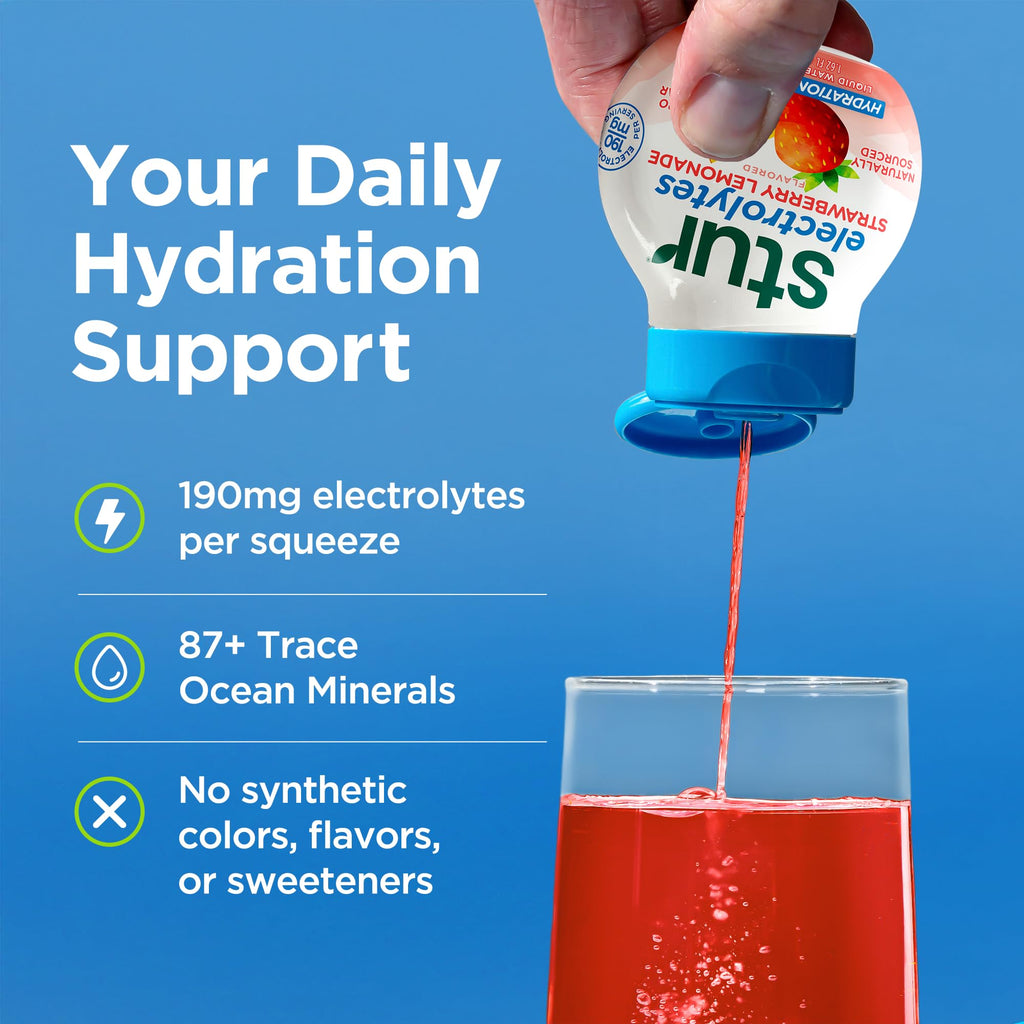 Stur Electrolyte Water Enhancer | Sweetened with Stevia | High in Antioxidant Vitamin C | Sugar Free | Zero Calories | Keto | Vegan | 5 Bottles, Makes 90 Drinks (Cherry Limeade)