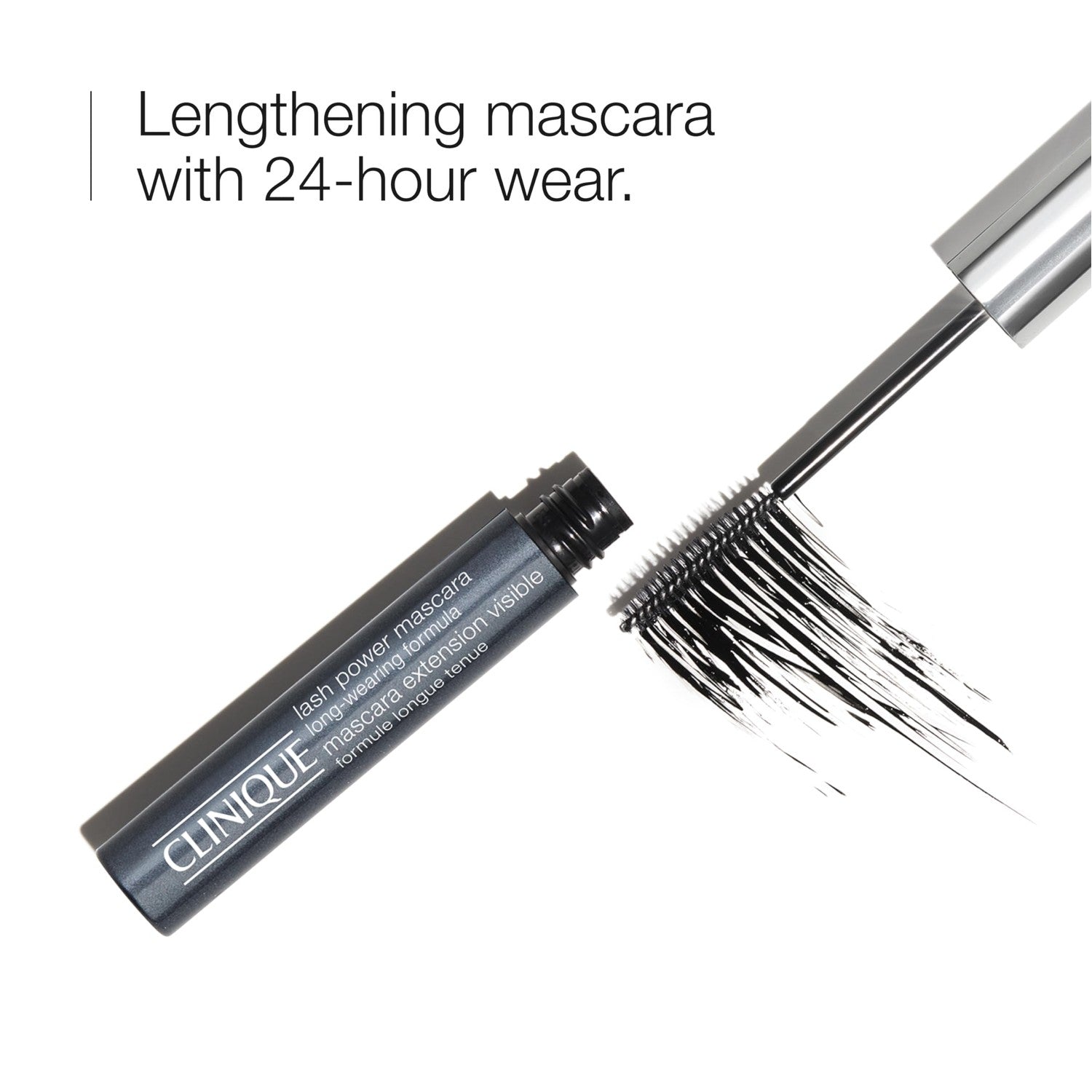Clinique Lash Power Tubing Mascara Long-Wearing Formula | Lengthening, Smudge-Proof + Safe for Sensitive Eyes