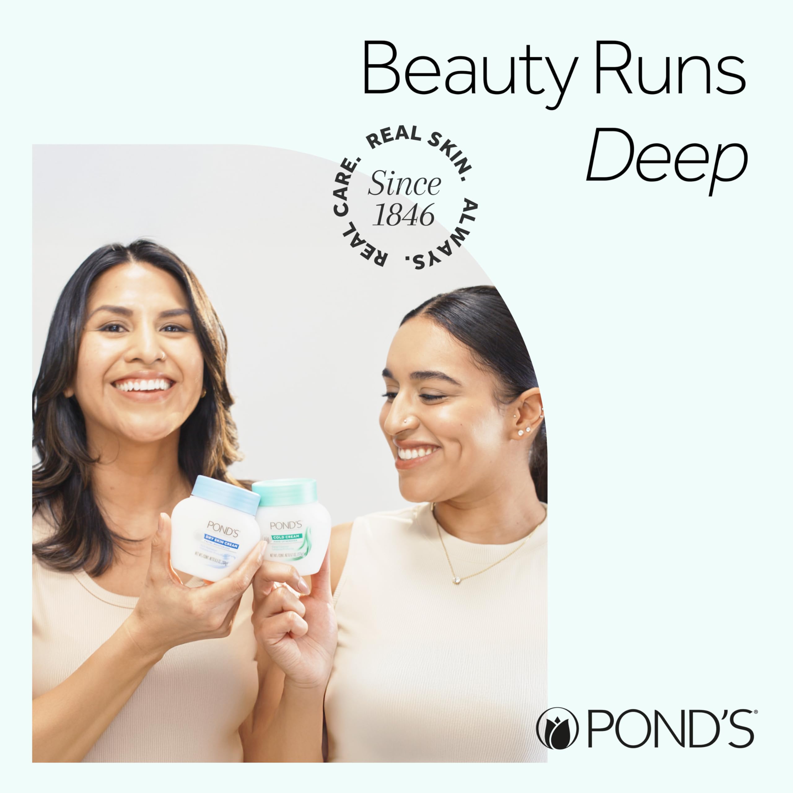 POND’S Cold Cream Cleanser, Fragrance-Free – Moisturizing Makeup Remover & Deep Cleansing Face Cream – Facial Cleanser for Soft, Radiant Skin – Dermatologist Tested, Non-Comedogenic, 6.1 oz