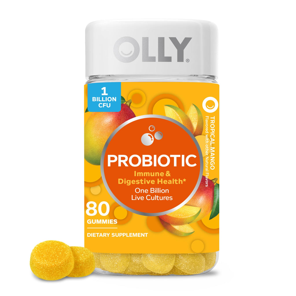OLLY Probiotic Gummy, Immune System & Digestive Support*, Mango - 50 Count