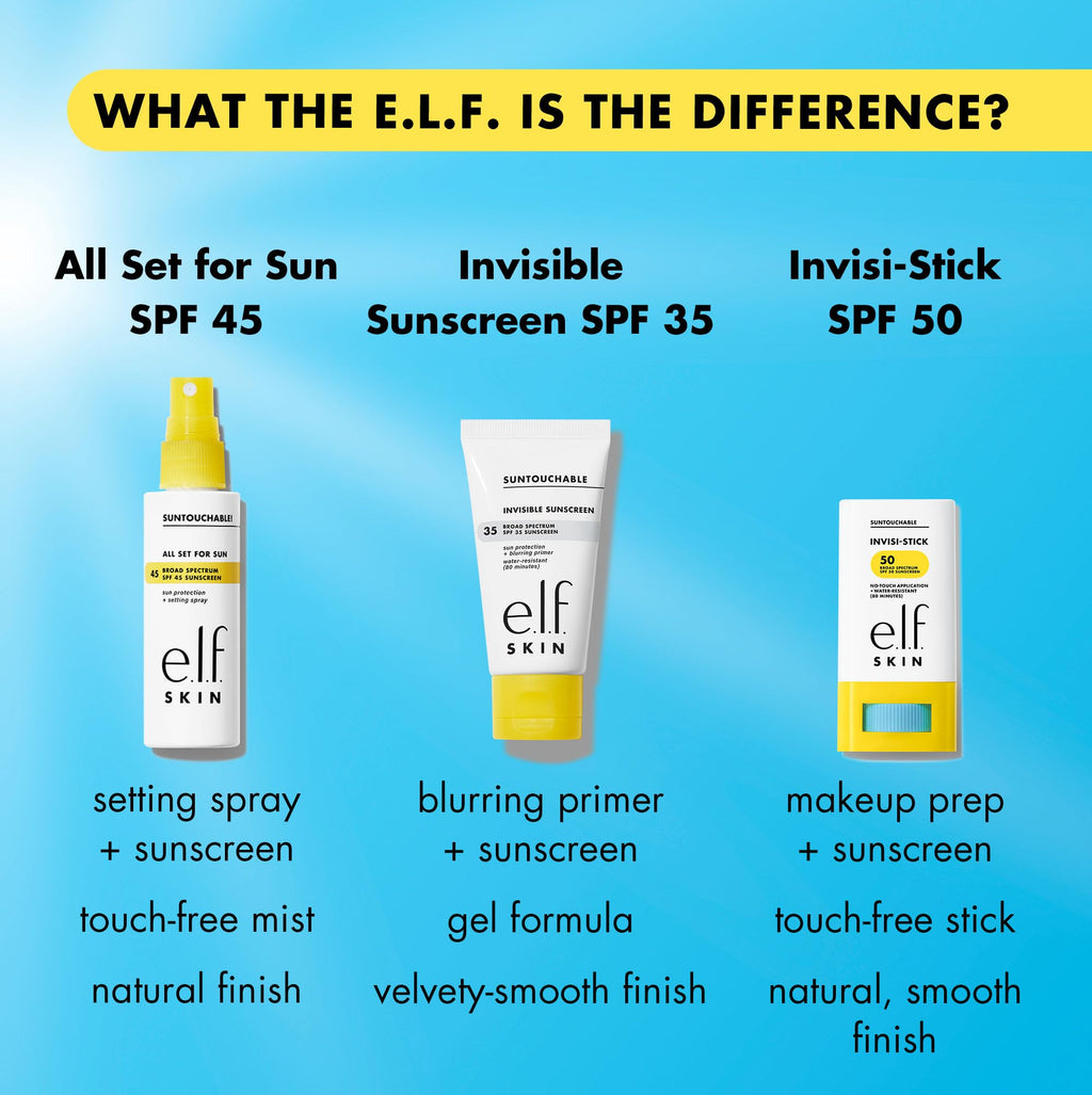 Buy now e.l.f. SKIN Suntouchable Invisi-Stick SPF 50, Clear Sunscreen For A Natural Finish, Made With Moisturizing Sunflower Seed Oil, Vegan & Cruelty-Free at indiglob india