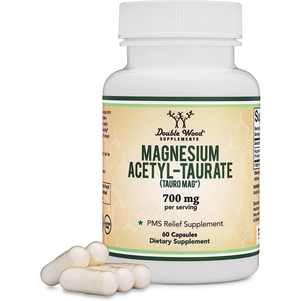Magnesium Taurate 1,500mg, Heart Health Support, 210 Vegan Capsules | Heart + Cardiovascular Supplement, Magnesium + Taurine Synergy, 120mg Elemental Magnesium, Sleep Support, Vegan, Non-GMO