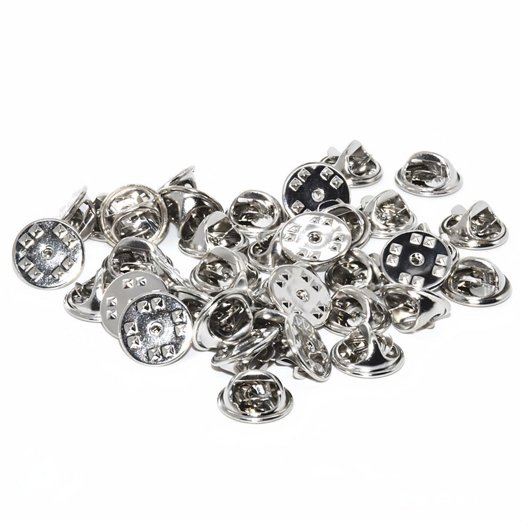 Lock Pin Backs for Lapel Pins, 50 Pack