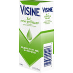 Buy now Visine A.C. Itchy Eye Relief Eye Drops with Zinc Sulfate & Tetrahydrozoline HCl, Eye Drop Treatment with Redness Reliever & Astringent for Itchy, Red, Watery & Irritated Eyes, 0.5 fl. oz at indiglob india