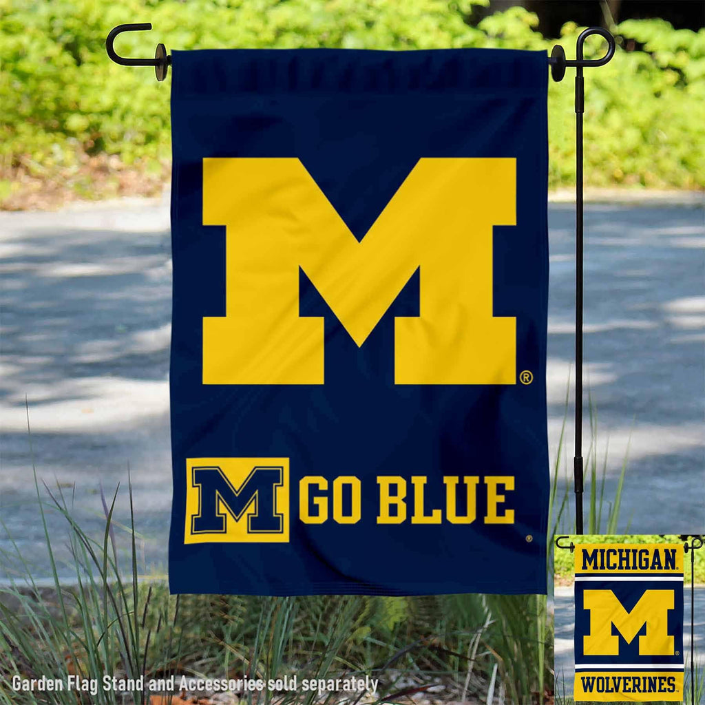 College Flags & Banners Co. Michigan Team University Wolverines Go Blue Garden Flag and Yard Banner