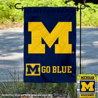 College Flags & Banners Co. Michigan Team University Wolverines Go Blue Garden Flag and Yard Banner