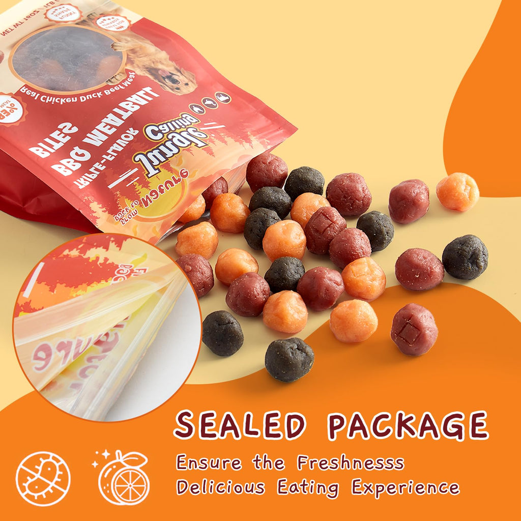 Jungle Calling 60 Ct. Dog Treats Kabob Meat Ball, Soft Chewy Training Snack