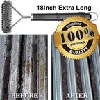 GRILLART Grill Brush [Wire + Helix] Combined BBQ Brush - Safe & Efficient Grill Cleaning Brush - 18" Grill Cleaner Brush Scrubber for Gas/Porcelain/Charbroil Grates – BBQ Accessories Gifts for Men/Dad