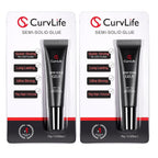 CurvLife Semi Solid Nail Glue, 15g Strong Nail Glue for Press On Nails | No UV Lamp Needed, Air-Dry Nail Glue Gel Has Gap-Filling Texture for Nail Tips and Press-Ons with Quick, Long-Lasting Hold